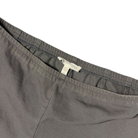 Eileen Fisher Cotton Spandex Elastic Stretch Crop Pant Trouser Gray Women’s XS - Picture 6 of 11